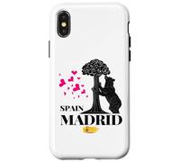 Madrid Spain the Bear & the Strawberry Tree Graphic Design Carcasa para iPhone X/XS