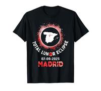 Madrid - Total Lunar Eclipse Blood Moon 7 Sep 2025 Spain Map Camiseta