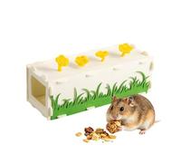 Madriguera - Tubos rectangulares para anidación, canaletas de animales en miniatura, paso de ejercicio geométrico, equipo de enriquecimiento de hábitat, suministros para mascotas pequeñas, bóveda gris