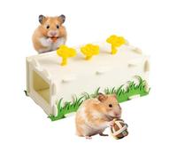 Madriguera - Tubos rectangulares para anidación, canaletas de animales en miniatura, paso de ejercicio geométrico, equipo de enriquecimiento de hábitat, suministros para mascotas pequeñas, bóveda gris