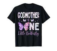 Madrina de la Pequeña Mariposa Primer Cumpleaños Niña Camiseta