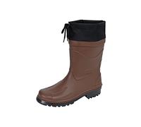 MADSea Nils-Hannes - Botas de agua para hombre, impermeables, sin forro, con puño de nailon, marrón y negro, 43 EU