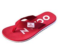 MADSea Ocean Chanclas Sandalias de Playa Hombre Mujer Rojo Blanco, Tamaño:43 EU, Color:Rojo/Blanco