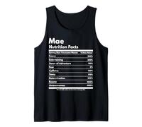 Mae Nutrition Facts Gift Funny Nombre Personalizado Mae Camiseta sin Mangas