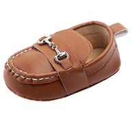 Maeau Zapatillas de gateo de piel para bebés de 0 a 18 meses, para aprender a andar, suela suave, zapatillas de estar por casa, antideslizantes, para estudiar, zapatos de cuero, transpirables,