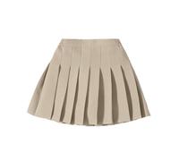 Mädchen Sommer Mode Taille Tennis Faltete Dünner Rock Casual Mini Taille Rock Mode Hohe Rock (Khaki, 13-14Years)
