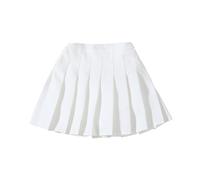 Mädchen Sommer Mode Taille Tennis Faltete Dünner Rock Casual Mini Taille Rock Mode Hohe Rock (White, 13-14Years)
