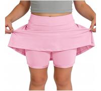 Mädchen Sportrock mit integrierter Shorts Taschen Tennis Cheerleading Bequem elastisch atmungsaktiv Sommer Freizeit Rock Mädchen (7-8 Years)