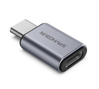 MaedHawk Bypass CarPlay - Adaptador de auriculares Bluetooth para motocicleta con puerto de carga USB-C (gris)