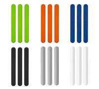 MaehSab 18 soportes para papel de regalo, bandas de papel de silicona, clips de rollo, tiras de metal cubiertas de silicona, soporte de rollo de papel de regalo para organización de almacenamiento en