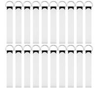 MaehSab - 20 llaveros de sublimación en blanco, correa de muñeca de neopreno para sublimación, transferencia de prensa de calor, llave de muñeca de sublimación blanca para manualidades para mujeres