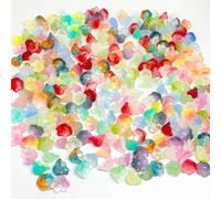 MaehSab 300 cuentas de cristal para hacer joyas, cuentas sueltas de cristal de trompeta colorida y flor de campana, a granel para proyectos de bricolaje