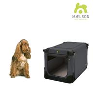 Maelson Soft Kennel - Caja para Perros (72 x 51 x 51 cm), Color Gris