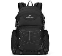 Maelstrom Mochila de senderismo impermeable con cubierta para la lluvia, Negro -, L, Mochila de senderismo impermeable con cubierta para la lluvia