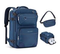 Maelstrom Mochila de viaje para hombres y mujeres, mochila de transporte de 35 L para viajar en avión, con bolsa para cinturón y compartimento para zapatos, mochila impermeable para laptop de 17