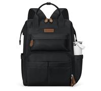Maelstrom Mochila de viaje para mujeres y hombres, mochila para laptop de 15.6 pulgadas con gran capacidad para el trabajo, viajes, color negro