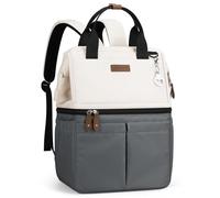 Maelstrom Mochila isotérmica, más Genial 36 latas Mochila isotérmica, Bolsa isotérmica de Dos Pisos Flexible e Impermeable, Mochila de Comedor Ligera para Hombres y Mujeres (Blanco)