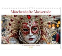 Märchenhafte Maskerade KI - Karnevalserlebnis in Venedig (Wandkalender 2026 DIN A4 quer), CALVENDO Monatskalender: Erlebe die faszinierende Welt des ... mit atemberaubenden Masken und Kostümen