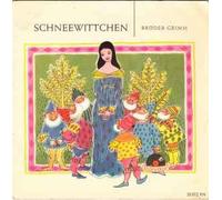 MÄRCHENPLATTE / SCHNEEWITTCHEN UND DIE SIEBEN ZWERGE / Märchen der Brüder Grimm 1966 / Klapp-Bildhülle mit 5 seitiger Einheftung des Märchens / Polydor # 55 012 / Deutsche Pressung / 7" Vinyl Single Schallplatte