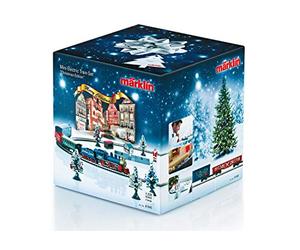 Märklin 81845 Spur Z Paquete de Inicio de Navidad con Locomotora de Vapor, Carro y Mini Mercado navideño, a Partir de 15 años, Escala 1:220