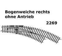 Märklin H0 2269 - K-Riel Desviación Derecha Sin Motor (Operación Manual) Nuevo
