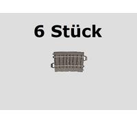 Märklin H0 24207 - Vía Curva, R2=437,5 mm/ 7,5° (6 Piezas en OVP) Nuevo