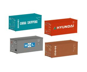 Märklin H0 76553 - Juego Contenedores 20ft, Época VI (4 Piezas) Nuevo