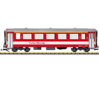 Märklin LGB 30682 - Cochecito de pasajeros 1ª Clase FO Carril G con iluminación Interior, Puertas Abiertas e Interior, ferrocarril Furka Oberalp-Bahn Epoche V, Glacier Express