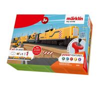 Märklin my world Kit de construcción - Cable eléctrico de 48 cm con Mando a Distancia - Incluye hormigonera y Excavadora para la construcción para Aficionados a los Modelos de ferrocarriles a Partir