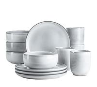 MÄSER Juego de desayuno de gres Livio azul claro