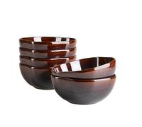 MÄSER Serie Cordelia - Cuencos para 6 personas de gres de alta calidad, juego de 6 tazas; moldes irregulares para vajilla, gres, tropical