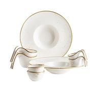 MÄSER, Serie Pintar - Juego de aperitivos (8 piezas, porcelana), color marrón