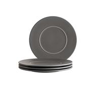 MÄSER Serie Unico - Juego de platos para 4 personas, cerámica de alta calidad, gres, color antracita