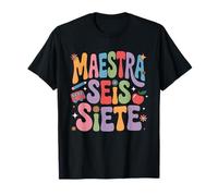 Maestra 67 Six Seven Profesora de Español Bilingüe Seis Siete Camiseta