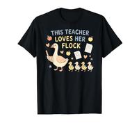 Maestra ama a su rebaño Lindo Ganso patitos educador Escolar Camiseta gráfica económica