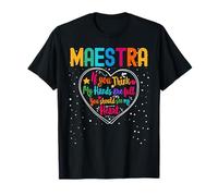 Maestra Apreciation Week Regreso a la Escuela Corazón Camiseta