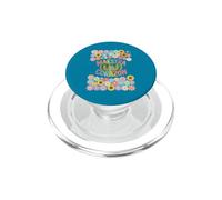 Maestra con Corazón Cactus Floral Teacher PopSockets PopGrip para MagSafe