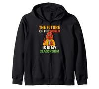 Maestra de Preescolar Futuro del Mundo Diversión para Mujer ABCD Sudadera con Capucha