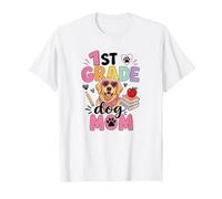 Maestra de Primer Grado Perro Mamá Primer Día de Escuela Camiseta