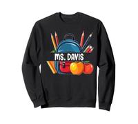Maestra de Regreso a Clases con Nombre Personalizado de Ms. Davis Sudadera