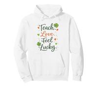 Maestra del Día de San Patricio Enseña afortunada. Amor. Siéntete Afortunado. Sudadera con Capucha