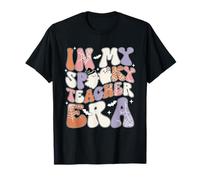 Maestra Halloween en mi Espeluznante era de Maestra Retro Groovy Camiseta