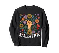 Maestra Maestra Español Floral Sudadera