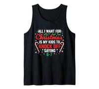 Maestra o mamá Quiero para Navidad Deja de Decir 6-7 Camiseta sin Mangas