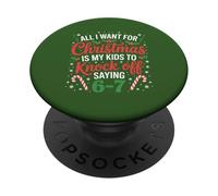 Maestra o mamá Quiero para Navidad Deja de Decir 6-7 PopSockets PopGrip Adhesivo