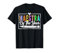 Maestra of The Year Teacher Pride Latina Star Camiseta