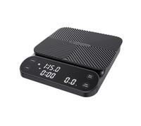 Maestri House Báscula de café S3 con temporizador, báscula digital recargable de 3 kg/0,1 g, 3 modos de preparación, relaciones ajustables y pantalla de caudal, grado barista para verter, espresso