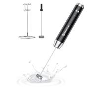 Maestri House Espumador de Leche, Recargable Espumador Leche Electrico con Agitador de Acero Inoxidable, Impermeable Mini Batidor Electrico para Café, matcha, Lattes, capuchino, LunaFro (Con Soporte)