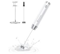 Maestri House Espumador de Leche, Recargable Espumador Leche Electrico con Agitador de Acero Inoxidable, Impermeable Mini Batidor Electrico para Café, matcha, Lattes, capuchino, LunaFro (Con Soporte)