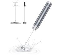 Maestri House Espumador de Leche, Recargable Espumador Leche Electrico con Agitador de Acero Inoxidable, Impermeable Mini Batidor Electrico para Café, matcha, Lattes, capuchino, LunaFro (Con Soporte)